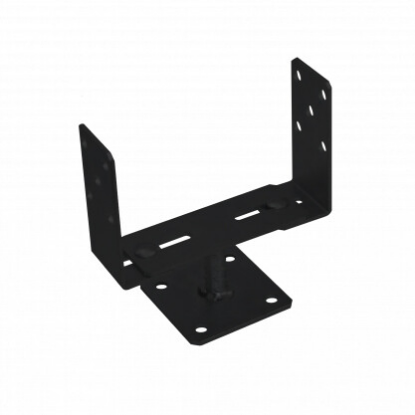 Bild von SUPPORT DE POTEAU REGLABLE A BASE FIXE 60-200 NOIR
